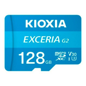 Cartão de Memória Kioxia Exceria G2 Micro SDXC 128GB V30 - Classe 10 com Adaptador
