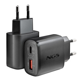 NGS ERA 45W Ultra-Fast Wall Charger - 1 USB-C | 1 USB-A - Black